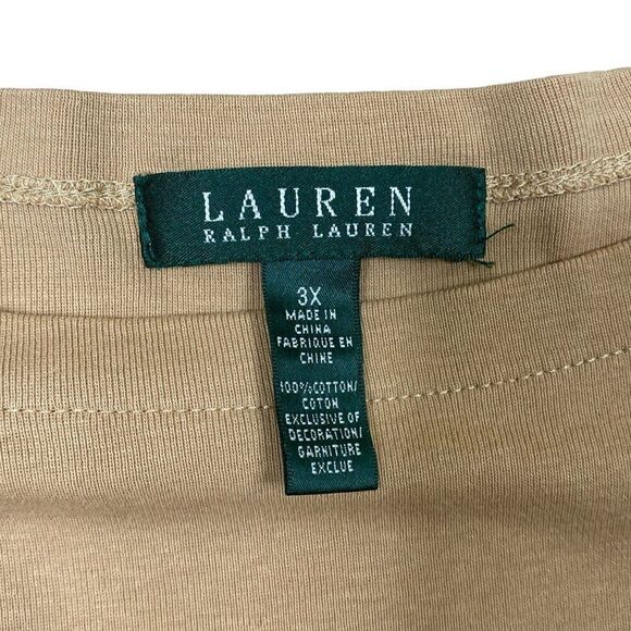 Lauren Ralph Lauren Tan Tee Size 3XL - Picture 5 of 6